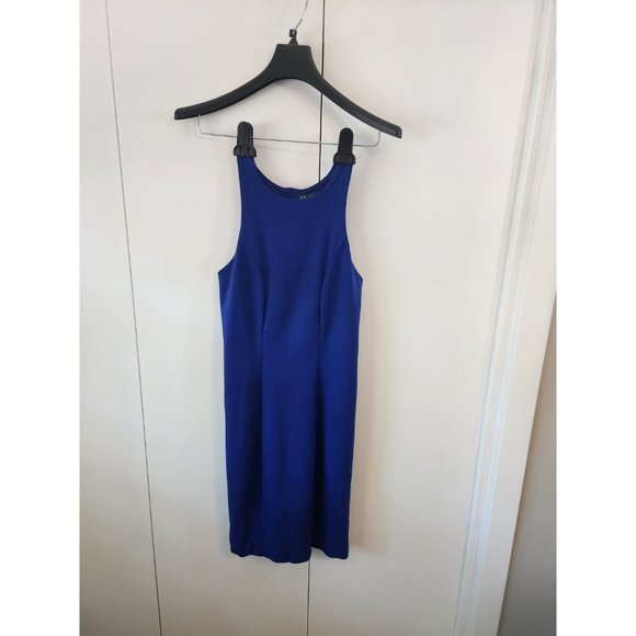 Armani Exchange Royal Blue Rayon Racerback Sheath Dress w/ Zipper | Size XXS - Picture 3 of 8